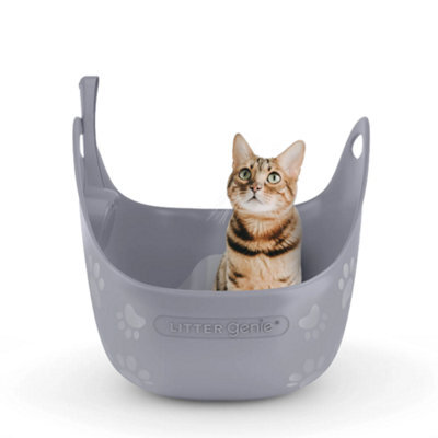Litter Genie Cat Litter Box Grey With Scoop - Angelcare - image 1