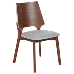Beliani Set Of 2 Dining Chairs Abee Brown/ Grey - thumbnail 4