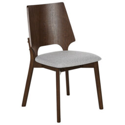 Beliani Set Of 2 Dining Chairs Abee Brown/ Grey - thumbnail 6