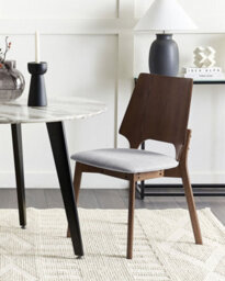 Beliani Set Of 2 Dining Chairs Abee Brown/ Grey - thumbnail 2