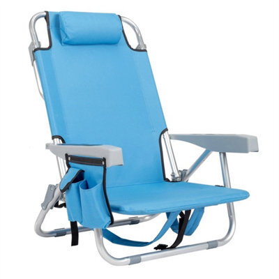 Portable Folding Beach Chair Aluminum Outdoor Garden Reclining Camping Chair - image 1