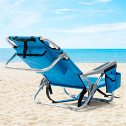 Portable Folding Beach Chair Aluminum Outdoor Garden Reclining Camping Chair - thumbnail 4