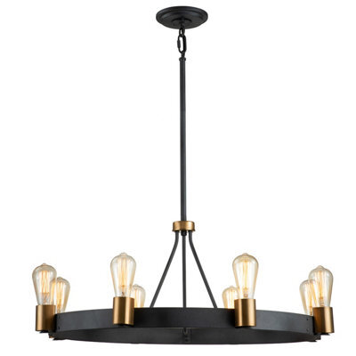Luminosa Lighting Luminosa Hinkley Silas Cylindrical Pendant Ceiling Light Aged Zinc & Heritage Brass - image 1