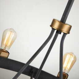 Luminosa Lighting Luminosa Hinkley Silas Cylindrical Pendant Ceiling Light Aged Zinc & Heritage Brass - thumbnail 4