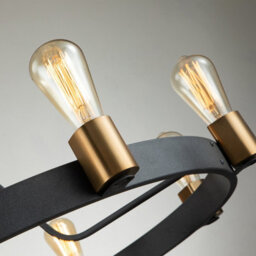 Luminosa Lighting Luminosa Hinkley Silas Cylindrical Pendant Ceiling Light Aged Zinc & Heritage Brass - thumbnail 3