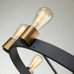 Luminosa Lighting Luminosa Hinkley Silas Cylindrical Pendant Ceiling Light Aged Zinc & Heritage Brass - thumbnail 2