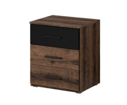 Arte Beta Bedside Cabinet In Oak Monastery - A Touch Of Sophistication For Your Bedroom - W460mm X H550mm X D410mm - thumbnail 1