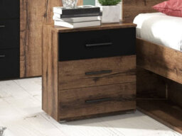 Arte Beta Bedside Cabinet In Oak Monastery - A Touch Of Sophistication For Your Bedroom - W460mm X H550mm X D410mm - thumbnail 2