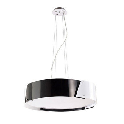 Luminosa Lighting Luminosa Pendant Medium 4 Light E27 Polished Chrome/black & White Acrylic - image 1