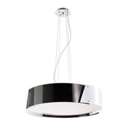 Luminosa Lighting Luminosa  Pendant Medium 4 Light E27 Polished Chrome/black & White Acrylic