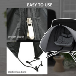 Black 196 X 230 Cm Hanging Egg Chair Cover - thumbnail 5