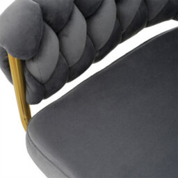 Abrihome Set Of 2, Velvet Dining Chair, Armchair, Leisure Swivel Chair With Four Metal Support Legs, Gray - thumbnail 7