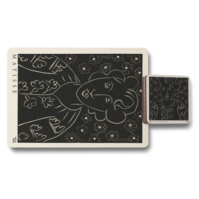 Benjamin Tate Design Matisse Collection Placemat Coaster Set 11 By 8 12 Piece With Wood Base Limited Edition - image 1