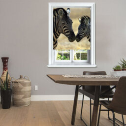 Lister Cartwright Photographic Blackout Roller Blinds For Bedroom Windows - (90 X 140 Cm) - Zebras - thumbnail 4
