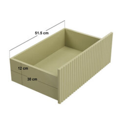 Solace+Co Velmor Ribbed Chest Of 6 Drawers Olive Green - thumbnail 7