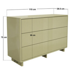 Solace+Co Velmor Ribbed Chest Of 6 Drawers Olive Green - thumbnail 6