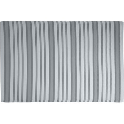 idooka Grey Striped Neutral Outdoor Rug Camping Floor Mat Picnic Blanket 120 X 180Cm - image 1