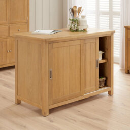 The Furniture Market Marbury Oak Bar Kitchen Island - 2 Seater - thumbnail 2