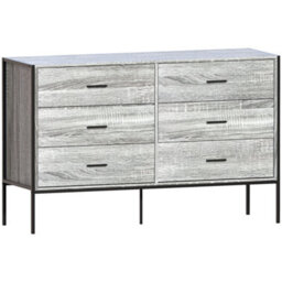 Lassic Vida Designs Brooklyn Grey 6 Drawer Chest (H)795mm (W)1230mm (D)400mm - thumbnail 8