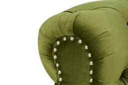 Velvet Sage Green 3 Seater Chesterfield Sofa Richmond - thumbnail 5