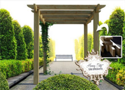 Edecks Heavy Duty Royal Walkway Wooden Garden Pergola Extra Wide (W 4800mm X D 2400mm) With Bolt Down Anchors (2.1M) - thumbnail 1