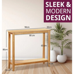 Large Console Table, Oak Veneer Wooden Hallway Side Table, Telephone/plant Stand - thumbnail 2