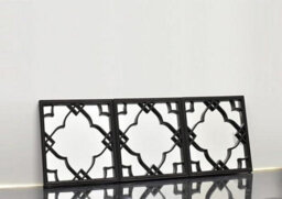Biznest Set Of 3 Silver Moroccan Tile Mirrors Moroccan Wall Art Hanging Mirror Square For Hanging And Wall Decor (Black)