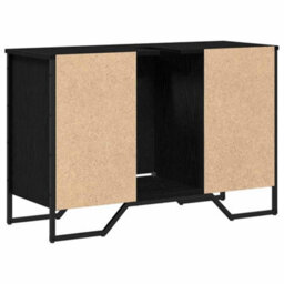 Berkfield Modern Bathroom Sink Cabinet Black Oak 91X35X60 Cm Engineered Wood - thumbnail 7
