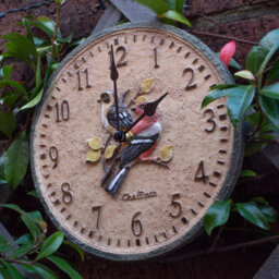 Chaffinch Indoor Or Outdoor Clock - Battery Powered Weather Resistant Wall Or Fence Clock With Bird Design For Home Or Garden - thumbnail 4