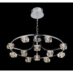 Luminosa Lighting Luminosa Polana Pendant Round 12 Light G4 Polished Chrome, Not Led/cfl Compatible - thumbnail 2