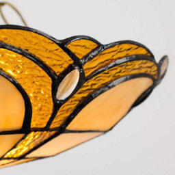 Valuelights Tiffany Jewel Amber Stained Glass Ceiling Lamp Shade - thumbnail 4
