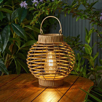 Marco Paul Rattan Style Solar Lantern - image 1