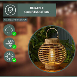 Marco Paul Rattan Style Solar Lantern - thumbnail 6