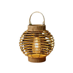 Marco Paul Rattan Style Solar Lantern - thumbnail 3