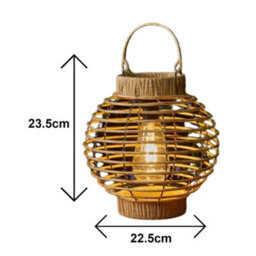 Marco Paul Rattan Style Solar Lantern - thumbnail 2