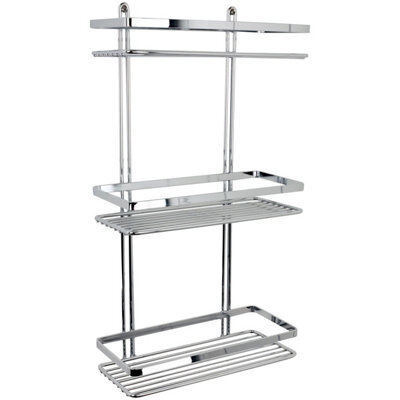 Euroshowers Stainless Steel Chrome Plated Triple Rectangular Basket - image 1