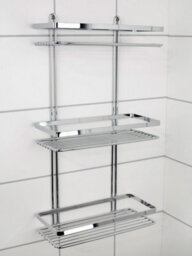 Euroshowers Stainless Steel Chrome Plated Triple Rectangular Basket - thumbnail 4