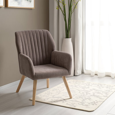 Seconique Jordan Occasional Chair - Brown Velvet - image 1