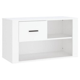 Berkfield Shoe Cabinet White 80X35X45 Cm Engineered Wood - thumbnail 2