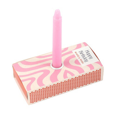 Something Different Happy Birthday Candles (Pack Of 3) Pink (One Size) - image 1