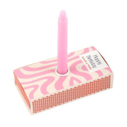 Something Different Happy Birthday Candles (Pack Of 3) Pink (One Size) - thumbnail 1