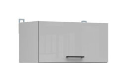 Impact Furniture Kitchen Wall Unit 600mm Extractor Fan Housing Cabinet Light Grey Gloss Lift Up Half Height Door Bridging Cooker Hood Junona - thumbnail 6
