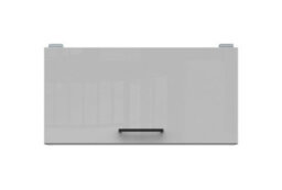 Impact Furniture Kitchen Wall Unit 600mm Extractor Fan Housing Cabinet Light Grey Gloss Lift Up Half Height Door Bridging Cooker Hood Junona - thumbnail 7