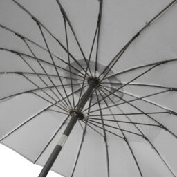 Rinse Bathrooms Grey Garden Parasol Umbrella With Glass Fibre Ribs Tilting Sun Shade Shelter Canopy 2.7M - thumbnail 6