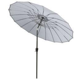 Rinse Bathrooms Grey Garden Parasol Umbrella With Glass Fibre Ribs Tilting Sun Shade Shelter Canopy 2.7M - thumbnail 3