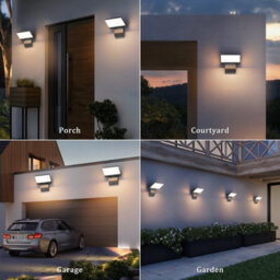 Amorly 180 Rotatable Exterior Wall Light,ip65 Waterproof Hardwired Led Porch Light,3000K Warm White Aluminum Wall Sconce For Front Door - thumbnail 6
