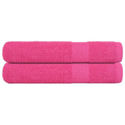 Berkfield Sauna Towels 2 Pcs Pink 80X200 Cm 360 Gsm 100% Cotton