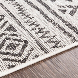 Livabliss Eagean Geometric Black Grey Indoor & Outdoor Rug 200 X 275 Cm Easy To Clean, Perfect For Balcony Or Dining Room - thumbnail 3