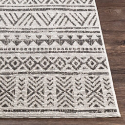 Livabliss Eagean Geometric Black Grey Indoor & Outdoor Rug 200 X 275 Cm Easy To Clean, Perfect For Balcony Or Dining Room - thumbnail 5