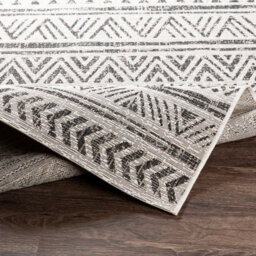 Livabliss Eagean Geometric Black Grey Indoor & Outdoor Rug 200 X 275 Cm Easy To Clean, Perfect For Balcony Or Dining Room - thumbnail 4